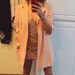 Pink polka dot vintage blazer